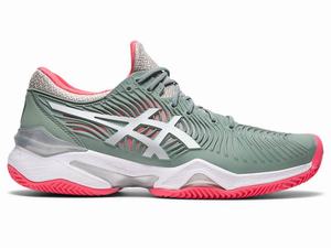 Asics COURT FF 2 CLAY Tennisschoenen Dames Wit Grijs | 528-WNRZMF