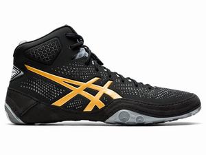 Asics DAN GABLE EVO 2 Worstelschoenen Heren Zwart Goud Bruin | 654-EYKWFJ