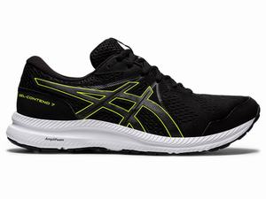 Asics GEL-CONTEND 7 (4E) Hardloopschoenen Heren Zwart Groen | 361-YIJFEM