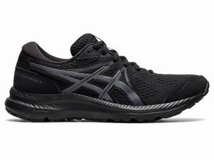 Asics GEL-CONTEND 7 (D) Hardloopschoenen Dames Zwart Grijs | 456-RKOSVI
