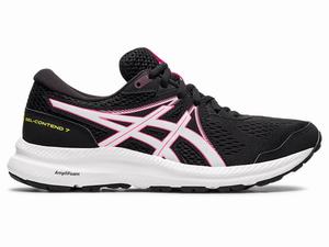 Asics GEL-CONTEND 7 Hardloopschoenen Dames Zwart Roze | 603-RYMPWJ