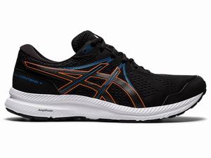 Asics GEL-CONTEND 7 Hardloopschoenen Heren Zwart Oranje | 508-DYIQAR