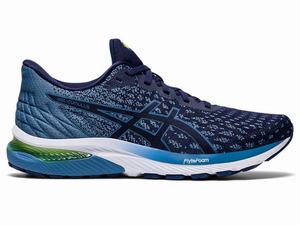 Asics GEL-CUMULUS 22 KNIT Hardloopschoenen Heren Grijs Donkerblauw | 420-PMGTJF