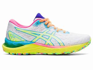 Asics GEL-CUMULUS 23 Hardloopschoenen Dames Wit Geel | 287-EFSRAQ