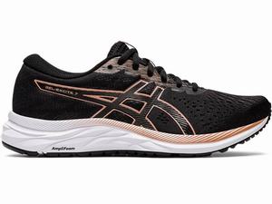 Asics GEL-Excite 7 Hardloopschoenen Dames Zwart Roze Goud | 264-OITFEH