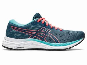 Asics GEL-Excite 7 Hardloopschoenen Dames Blauw Oranje Rood | 720-DTFEAL