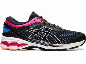 Asics GEL-KAYANO 26 Hardloopschoenen Dames Zwart Blauw | 561-PHVEOI