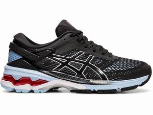 Asics GEL-KAYANO 26 Hardloopschoenen Dames Zwart Blauw | 875-UBIDQL