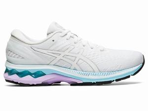 Asics GEL-KAYANO 27 Hardloopschoenen Dames Wit Zilver | 839-GLKJVH