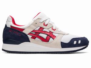 Asics GEL-LYTE III OG Sneakers Heren Wit Rood | 934-XCMNWD