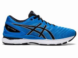 Asics GEL-NIMBUS 22 Hardloopschoenen Heren Zwart Blauw | 458-LBJKOR