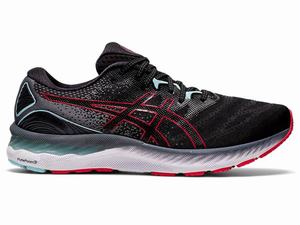 Asics GEL-NIMBUS 23 (2E) Hardloopschoenen Heren Zwart Rood | 749-OSJIPD