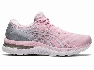 Asics GEL-NIMBUS 23 Hardloopschoenen Dames Roze Zilver | 264-CVJEHU