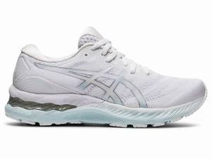 Asics GEL-NIMBUS 23 Hardloopschoenen Dames Wit Zilver | 839-SRLCFD