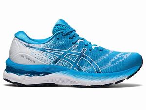 Asics GEL-NIMBUS 23 Hardloopschoenen Dames Wit Lichtturquoise | 906-FLDEKM