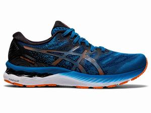 Asics GEL-NIMBUS 23 Hardloopschoenen Heren Zwart Blauw | 837-IWKLCA
