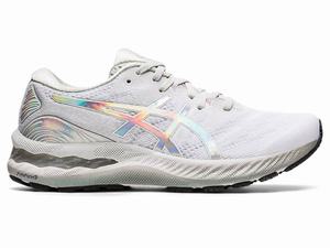 Asics GEL-NIMBUS 23 PLATINUM Hardloopschoenen Dames Grijs | 619-DPWKSH