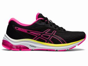 Asics GEL-PULSE 12 Hardloopschoenen Dames Zwart Roze | 590-TOXEVG
