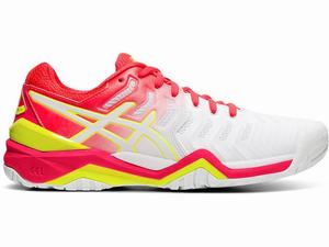 Asics GEL-RESOLUTION 7 Tennisschoenen Dames Wit Roze | 658-NWAKCL