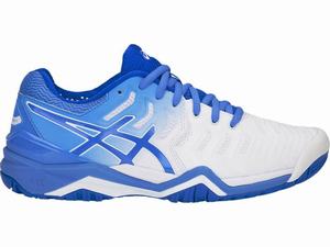 Asics GEL-RESOLUTION 7 Tennisschoenen Dames Wit Blauw | 681-BFJHRG