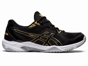 Asics GEL-ROCKET 10 Volleybalschoenen Heren Zwart Goud | 351-HLNZVK