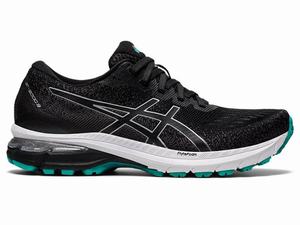 Asics GT-2000 9 KNIT Hardloopschoenen Dames Zwart Zilver | 815-IMATYH