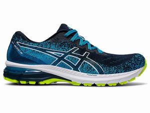 Asics GT-2000 9 KNIT Hardloopschoenen Heren Wit Blauw | 708-FQDYKV