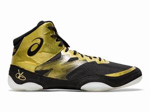 Asics JB ELITE IV Worstelschoenen Heren Zwart Goud Bruin | 678-THJKWP