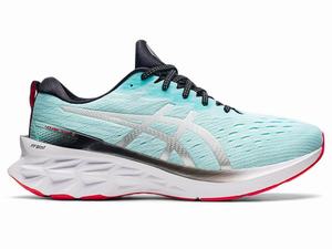 Asics NOVABLAST 2 Hardloopschoenen Heren Wit Blauw | 786-FMAKGP