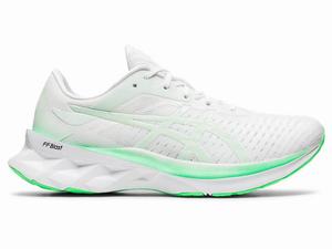 Asics NOVABLAST Hardloopschoenen Dames Wit Mintgroen | 041-XGAEYB