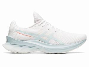 Asics NOVABLAST Hardloopschoenen Dames Wit Lichtturquoise | 327-ZATSFJ