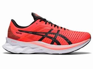 Asics NOVABLAST Hardloopschoenen Heren Oranje Zwart Rood | 297-MDAIJS