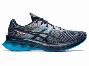 Asics NOVABLAST Hardloopschoenen Heren Zwart Blauw | 982-CBVTLJ