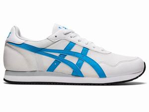 Asics TIGER RUNNER Sneakers Heren Wit Blauw | 357-JQUECL
